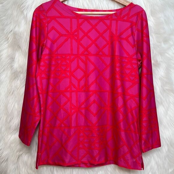 Vineyard Vines Sankaty Printed Simple Boatneck Long-sleeve active T-shirt - Picture 2 of 5